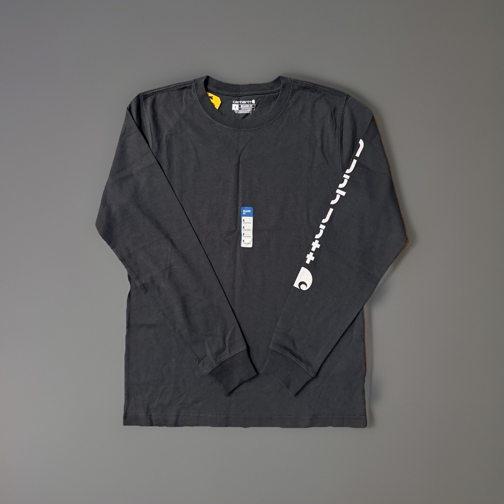 Carhartt Heavyweight Relaxed Fit Long-Sleeve Logo T-Shirt EK231 Men's Sz Small - Picture 3 of 9